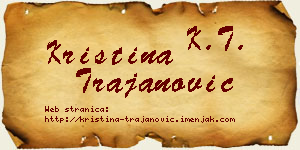 Kristina Trajanović vizit kartica